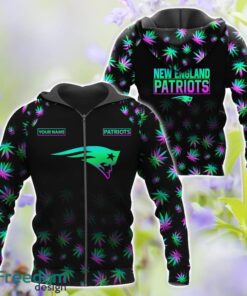 New England Patriots Weed pattern All Over Printed 3D T-Shirt Hoodie Sweatshirt Custom Name Product Photo 4