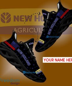 New Holland Tractor Running Sneaker Monogram Custom Name Gift Max Soul Shoes USA Flag Star New For Fans - New Holland Tractor Running Shoes New Trending Personalized Photo 1