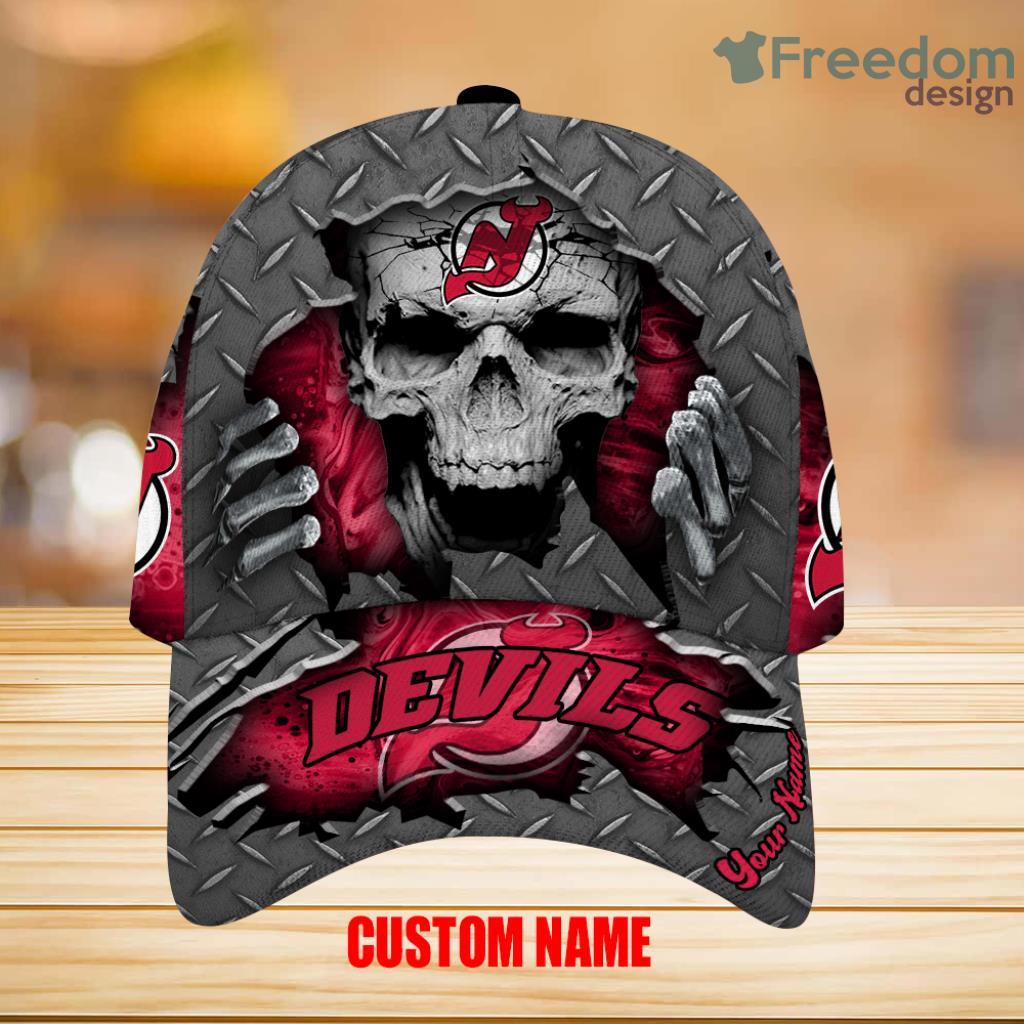 New Jersey Devils Personalized Nhl Skull Halloween Classic Cap 3D Product Photo 1