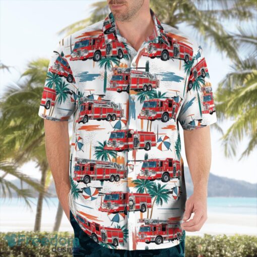 New Jersey Hackensack Fire Department Tropical 3D Hawaiian Shirt Gift For Summer Product Photo 3