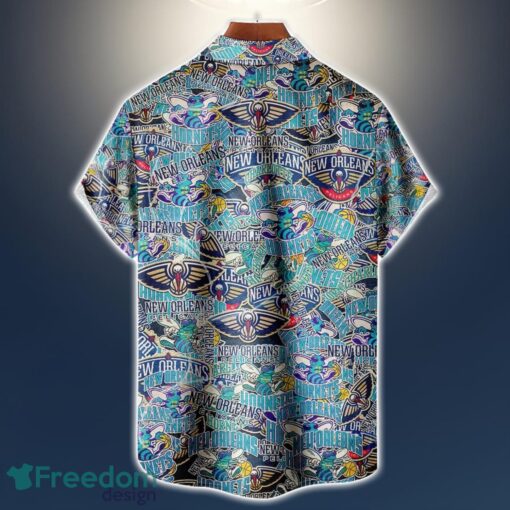 New Orleans Pelicans Logo All Printed 3D Hawaiian Shirt For Fans NBA Hawaiian Shirt Product Photo 2