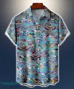 New Orleans Pelicans Logo All Printed 3D Hawaiian Shirt For Fans NBA Hawaiian Shirt