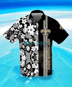 New Orleans Saints 3D Flower Hibiscus Hawaiian Shirt New Orleans Saints 3D Flower Hibiscus Hawaiian Shirt