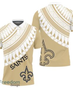 New Orleans Saints Polynesian Pattern Polo Shirt New Orleans Saints Polynesian Pattern Polo Shirt