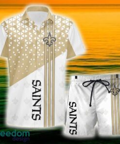 New Orleans Saints Triangle Abstract Pattern Hawaii Shirt and Shorts Summer For Beach Fans New Orleans Saints Triangle Abstract Pattern Hawaii Shirt and Shorts Summer For Beach Fans