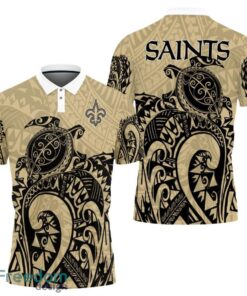 New Orleans Saints Turtle Polynesian Pattern Polo Shirt