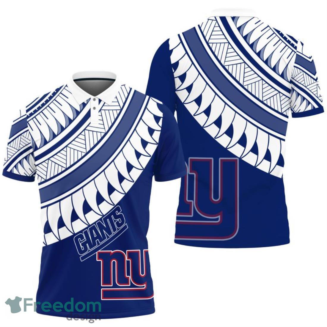 New York Giants Polynesian Pattern Polo Shirt image New York Giants Polynesian Pattern Polo Shirt Product Photo 1