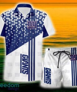 New York Giants Triangle Abstract Pattern Hawaii Shirt and Shorts Summer For Beach Fans New York Giants Triangle Abstract Pattern Hawaii Shirt and Shorts Summer For Beach Fans