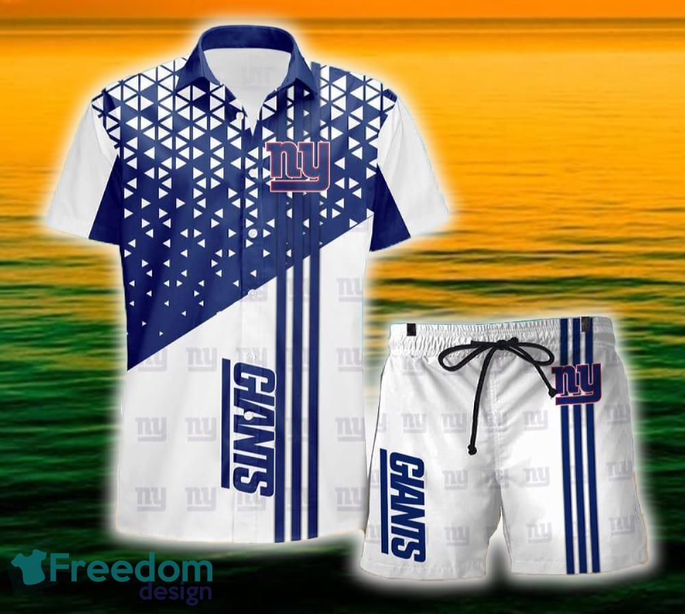 New York Giants Triangle Abstract Pattern Hawaii Shirt and Shorts Summer For Beach Fans image New York Giants Triangle Abstract Pattern Hawaii Shirt and Shorts Summer For Beach Fans - New York Giants Triangle Abstract Pattern Hawaii Shirt and Shorts Summer For Beach Fans