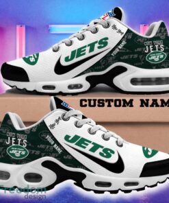 New York Jets NFL Air Cushion Sport Shoes New For Men Women Fans Custom Name - New York Jets Air Cushion Sports Shoes New_2