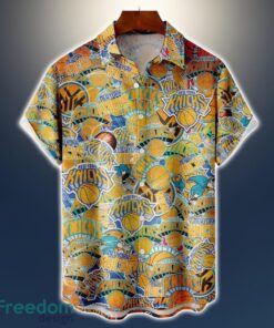 New York Knicks Logo All Printed 3D Hawaiian Shirt For Fans NBA Hawaiian Shirt Product Photo 1