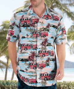 New York, Ossining Fire Department Beach Hawaiian Shirt Product Photo 4