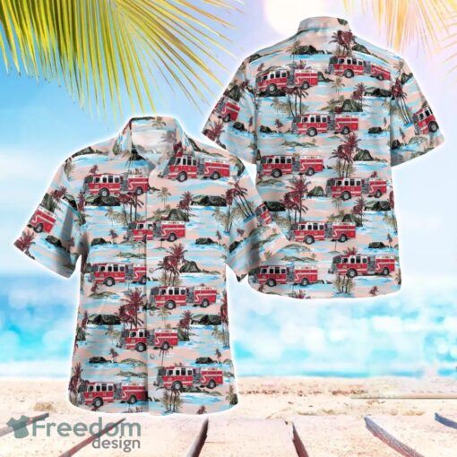 New York, Ossining Fire Department Beach Hawaiian Shirt Product Photo 1