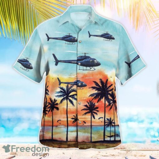 New Zealand Police Eurocopter AS355 3D Summer Aloha Hawaiian Shirt Product Photo 2