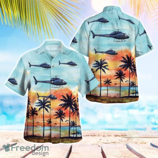 New Zealand Police Eurocopter AS355 3D Summer Aloha Hawaiian Shirt Product Photo 1