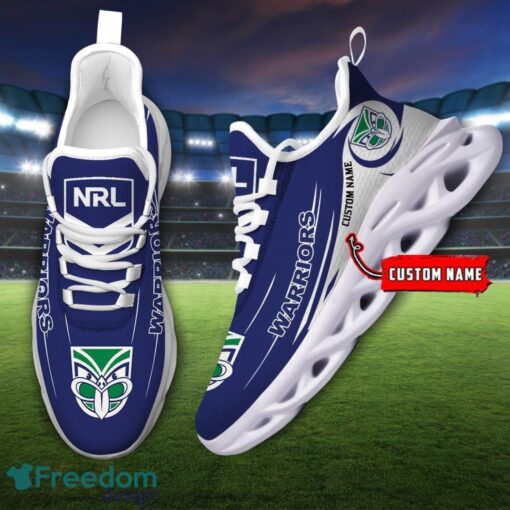 New Zealand Warriors NRL Max Soul Shoes Sneakers Sport Gift For Fans Running Shoes Custom Name Product Photo 2