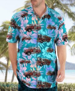 Newark Volunteer Fire Department Hawaiian Shirt Beach Summer Shirt Product Photo 4