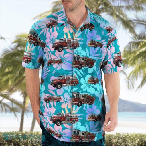 Newark Volunteer Fire Department Hawaiian Shirt Beach Summer Shirt Product Photo 4