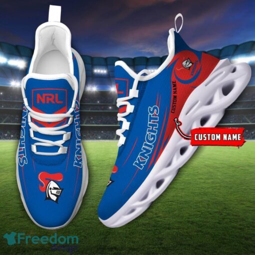 Newcastle Knights NRL Max Soul Shoes Sneakers Sport Gift For Fans Running Shoes Custom Name Product Photo 2