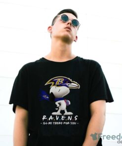 NFL Baltimore Ravens Snoopy I’ll Be There For You T Shirt - G500 Gildan T-Shirt