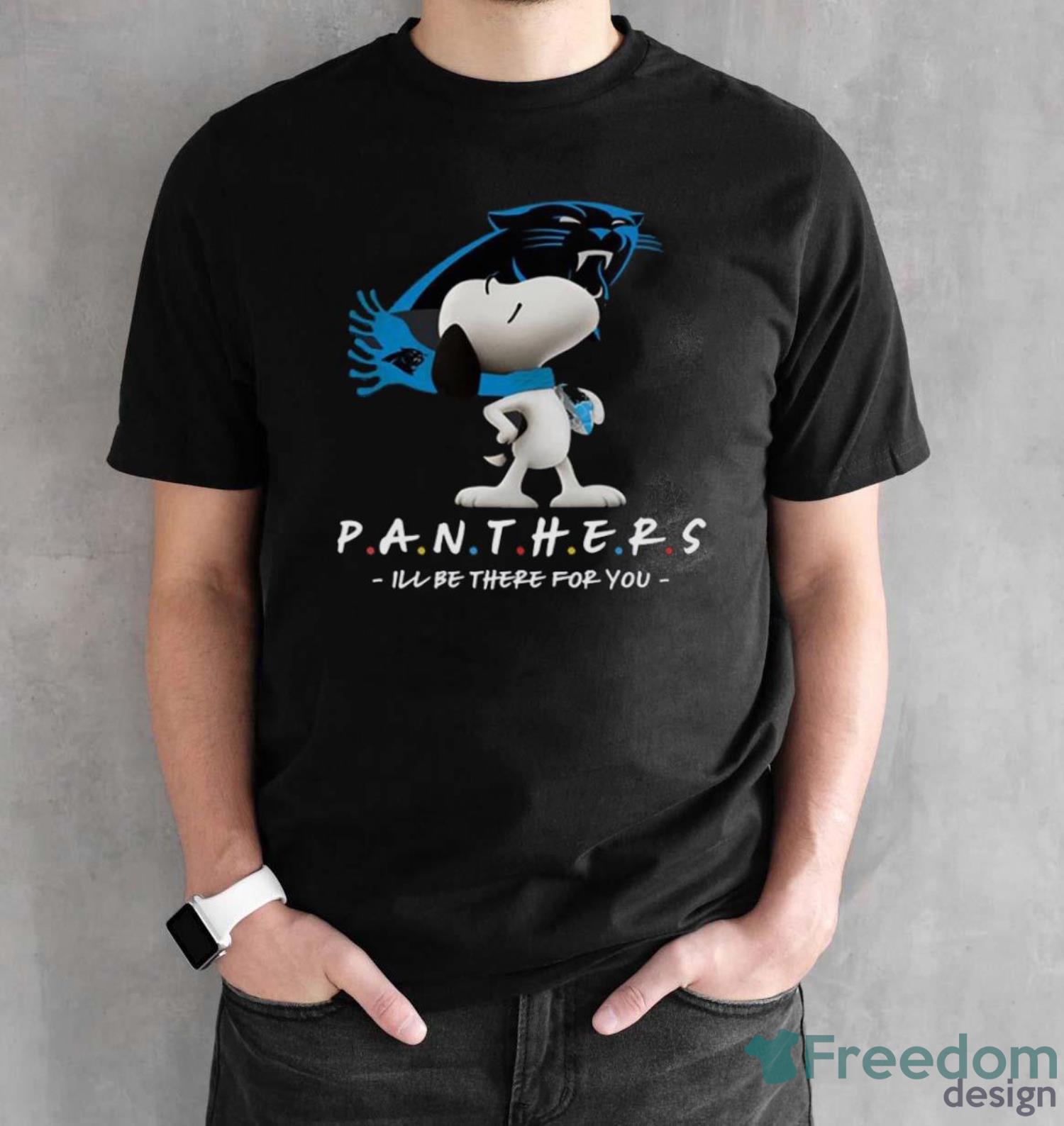 NFL Carolina Panthers Snoopy I’ll Be There For You T Shirt image NFL Carolina Panthers Snoopy I’ll Be There For You T Shirt - Black Unisex T-Shirt