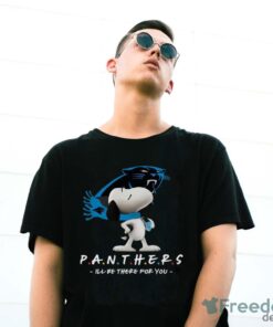 NFL Carolina Panthers Snoopy I’ll Be There For You T Shirt image NFL Carolina Panthers Snoopy I’ll Be There For You T Shirt - G500 Gildan T-Shirt