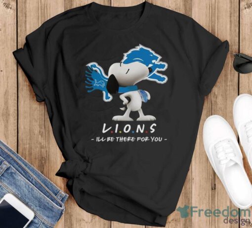 NFL Detroit Lions Snoopy I’ll Be There For You T Shirt - Black T-Shirt