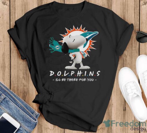 NFL Miami Dolphins Snoopy I’ll Be There For You T Shirt - Black T-Shirt