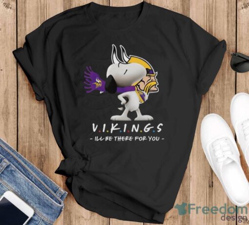 NFL Minnesota Vikings Snoopy I’ll Be There For You T Shirt - Black T-Shirt