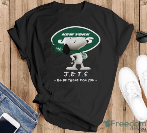 NFL New York Jets Snoopy I’ll Be There For You T Shirt - Black T-Shirt