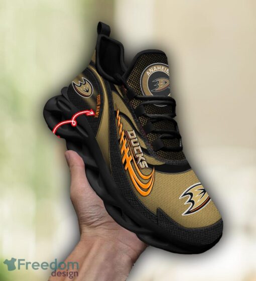 NHL Team Logo Anaheim Ducks Running Shoes Max Soul Shoes For Men Women Custom Name Product Photo 1