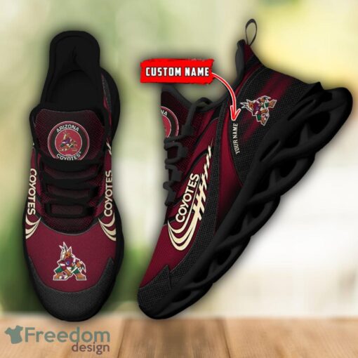 NHL Team Logo Arizona Coyotes Running Shoes Max Soul Shoes For Men Women Custom Name Product Photo 2