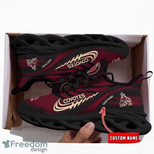 NHL Team Logo Arizona Coyotes Running Shoes Max Soul Shoes For Men Women Custom Name Product Photo 3