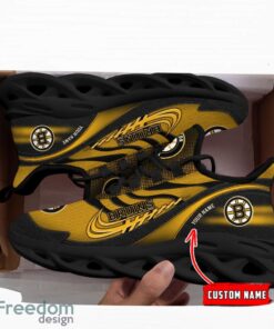 NHL Team Logo Boston Bruins Running Shoes Max Soul Shoes For Men Women Custom Name Product Photo 3