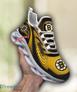 NHL Team Logo Boston Bruins Running Shoes Max Soul Shoes For Men Women Custom Name Product Photo 4