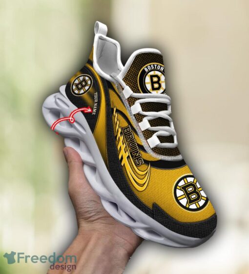 NHL Team Logo Boston Bruins Running Shoes Max Soul Shoes For Men Women Custom Name Product Photo 4