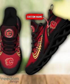 NHL Team Logo Calgary Flames Running Shoes Max Soul Shoes For Men Women Custom Name Product Photo 2