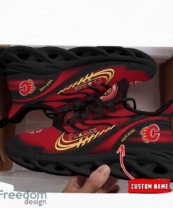 NHL Team Logo Calgary Flames Running Shoes Max Soul Shoes For Men Women Custom Name Product Photo 3