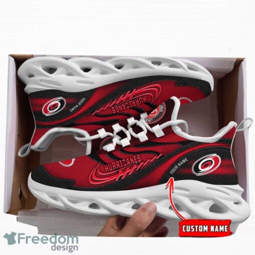 NHL Team Logo Carolina Hurricanes Running Shoes Max Soul Shoes For Men Women Custom Name Product Photo 2