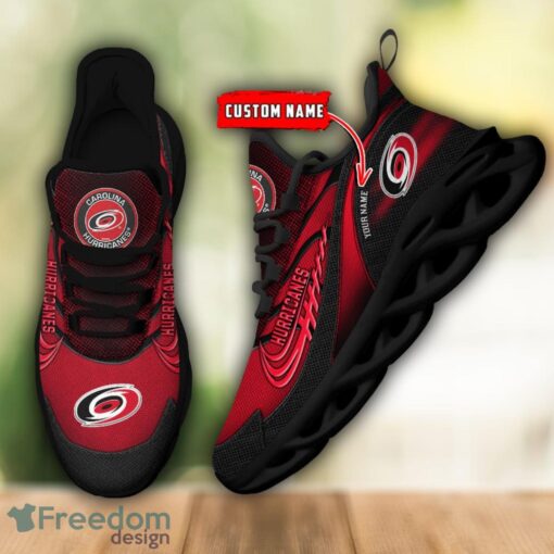 NHL Team Logo Carolina Hurricanes Running Shoes Max Soul Shoes For Men Women Custom Name Product Photo 4