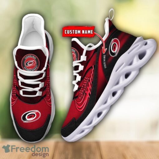 NHL Team Logo Carolina Hurricanes Running Shoes Max Soul Shoes For Men Women Custom Name Product Photo 5