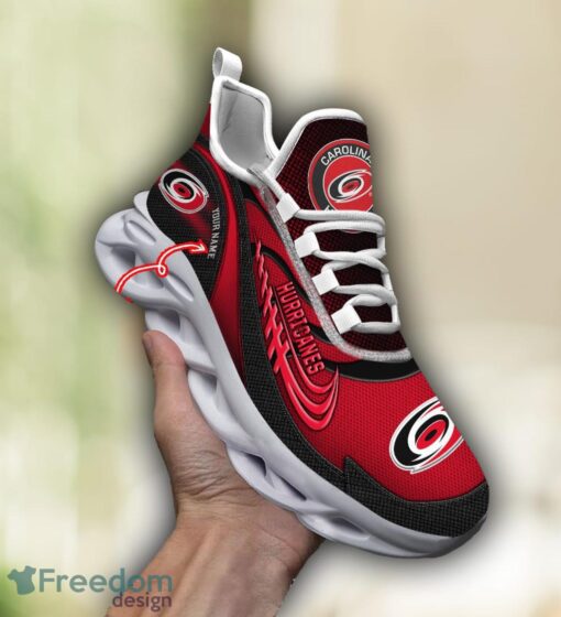 NHL Team Logo Carolina Hurricanes Running Shoes Max Soul Shoes For Men Women Custom Name Product Photo 1