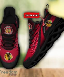 NHL Team Logo Chicago Blackhawks Running Shoes Max Soul Shoes For Men Women Custom Name Product Photo 2