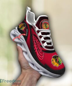 NHL Team Logo Chicago Blackhawks Running Shoes Max Soul Shoes For Men Women Custom Name Product Photo 3