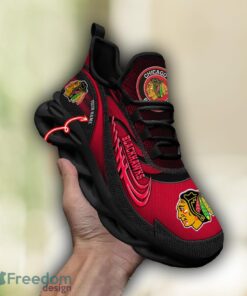 NHL Team Logo Chicago Blackhawks Running Shoes Max Soul Shoes For Men Women Custom Name Product Photo 1