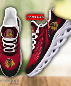 NHL Team Logo Chicago Blackhawks Running Shoes Max Soul Shoes For Men Women Custom Name Product Photo 4