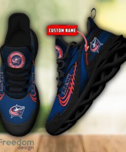 NHL Team Logo Columbus Blue Jackets Running Shoes Max Soul Shoes For Men Women Custom Name Product Photo 2