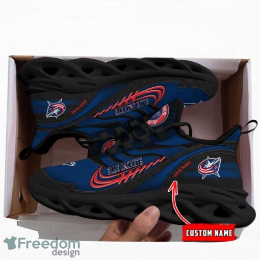 NHL Team Logo Columbus Blue Jackets Running Shoes Max Soul Shoes For Men Women Custom Name Product Photo 3