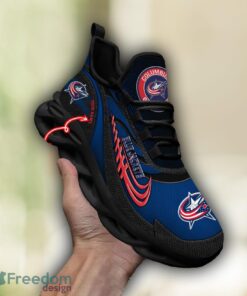 NHL Team Logo Columbus Blue Jackets Running Shoes Max Soul Shoes For Men Women Custom Name Product Photo 1