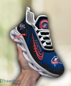 NHL Team Logo Columbus Blue Jackets Running Shoes Max Soul Shoes For Men Women Custom Name Product Photo 4